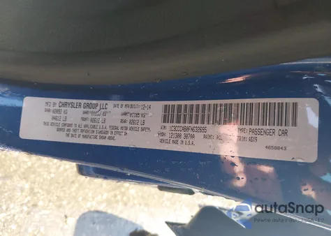 2015 Chrysler 200 Limited from USA, damaged, VIN 1C3CCCAB0FN632695